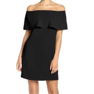 Sugar Lips Off Shoulder Black Casual Mini Dress